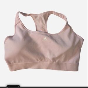 Adidas Women's Pink Sports Bra Padded RacerBack